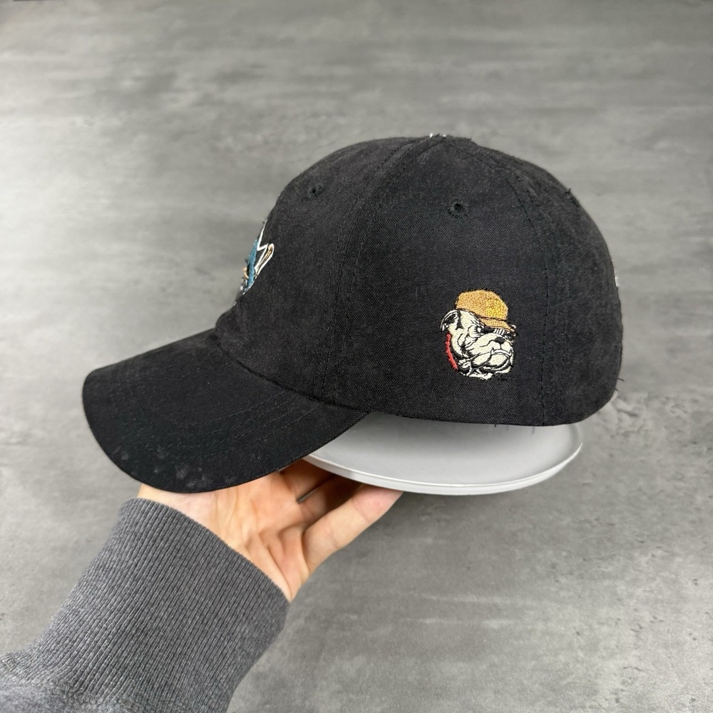 San Jose Sharks‎ Hat Black Low Profile Dad Cap Adjustable Strap Bulldog Concrete - Picture 4 of 8
